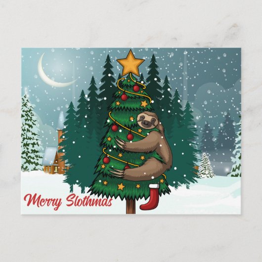 Carte postale Joyeux Slothmas (Devant)
