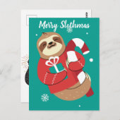 Carte postale Joyeux Slothmas (Devant / Derrière)