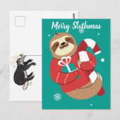 Carte postale Joyeux Slothmas (Devant / Derrière)