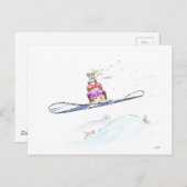Carte Postale Joyeux Snowboard anniversaire (Devant / Derrière)
