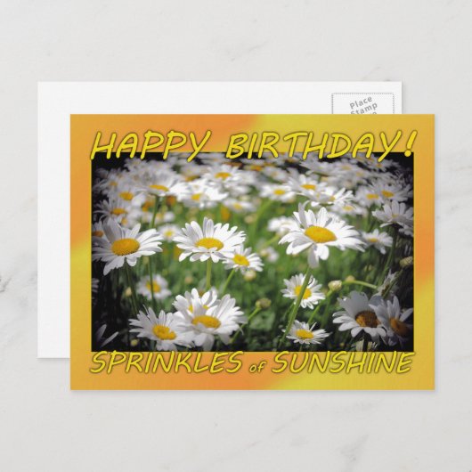 Carte Postale Joyeux soleil d'anniversaire (Devant / Derrière)