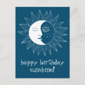 Carte Postale Joyeux soleil et lune HEUREUX anniversaire PERSONN (Devant)