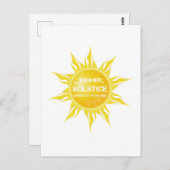 Carte Postale Joyeux solstice d'été le plus long jour de l'année (Devant / Derrière)