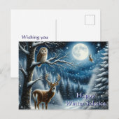 Carte Postale Joyeux Solstice d'Hiver (Devant / Derrière)