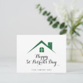 Carte Postale Joyeux St. Patrick's Day Real Estate House (Debout devant)
