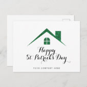Carte Postale Joyeux St. Patrick's Day Real Estate House (Devant / Derrière)