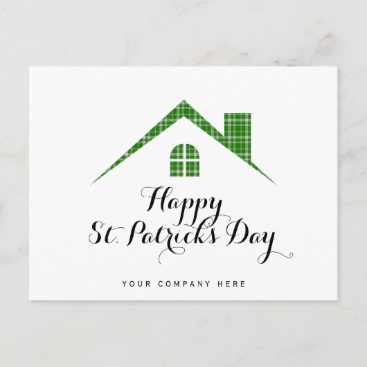 Carte Postale Joyeux St. Patrick's Day Real Estate House (Devant)