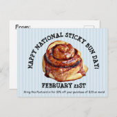 Carte postale Joyeux Sticky Bun Holidays (Devant / Derrière)