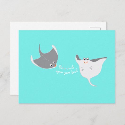 Carte Postale Joyeux Stingrays (Devant / Derrière)