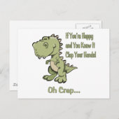 Carte Postale Joyeux T-Rex (Devant / Derrière)