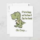 Carte Postale Joyeux T-Rex (Devant / Derrière)