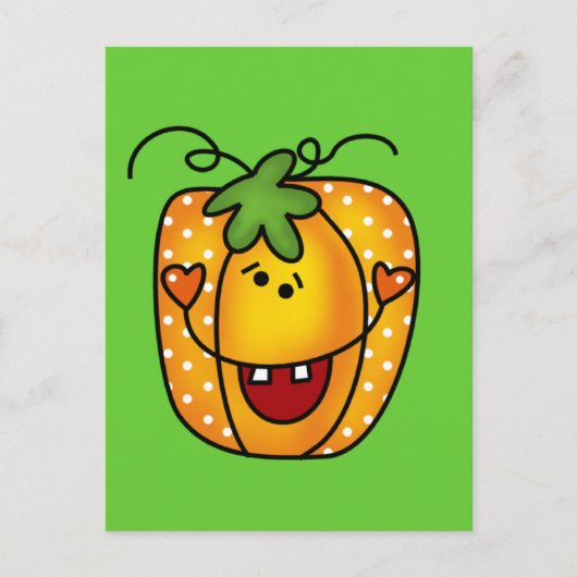 Carte Postale Joyeux tee-shirts et cadeaux Jack-o'-lantern (Devant)