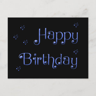 Carte Postale Joyeux texte écrit pour l'anniversaire simple
