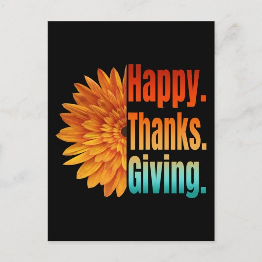 Carte Postale Joyeux Thanksgiving  (Devant)