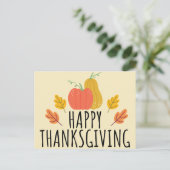 Carte Postale Joyeux Thanksgiving (Debout devant)