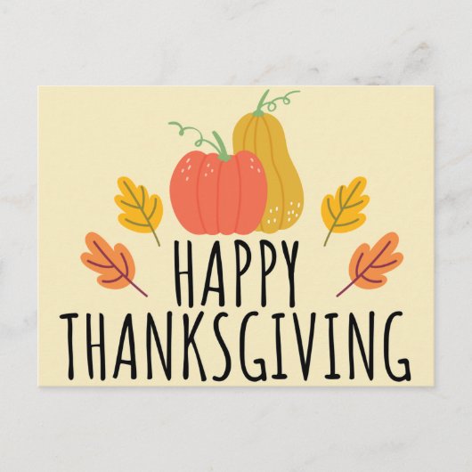 Carte Postale Joyeux Thanksgiving (Devant)