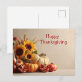 Carte Postale Joyeux Thanksgiving, (Devant / Derrière)