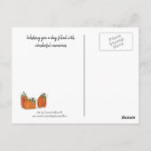 Carte postale Joyeux Thanksgiving avec trois abeil (Dos)