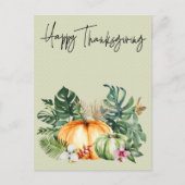 Carte Postale Joyeux Thanksgiving Citrouille Tropicale (Devant)