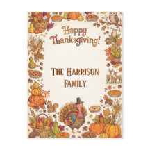 Joyeux Thanksgiving Mignon design d'automne avec t