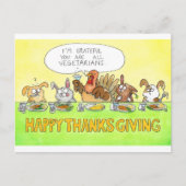 Carte Postale Joyeux Thanksgiving Végétarien (Devant)