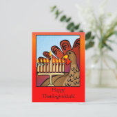 Carte postale Joyeux Thanksgivukkah (Debout devant)