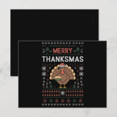 Carte Postale Joyeux Thanksmans Noël Thanksgiving Turquie (Devant / Derrière)