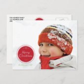 Carte postale Joyeux timbre de Noël (Devant / Derrière)