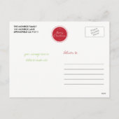 Carte postale Joyeux timbre de Noël (Dos)