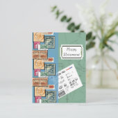 Carte Postale Joyeux timbres de retraite du monde (Debout devant)