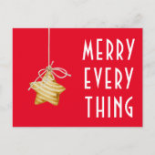 Carte Postale Joyeux Tout Étoile Ornement Noël (Devant)