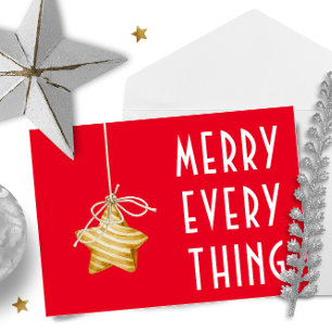 Carte Postale Joyeux Tout Étoile Ornement Noël