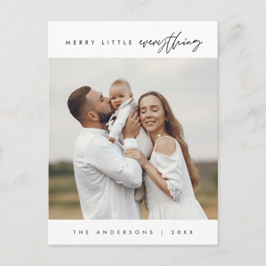 Carte Postale Joyeux Tout, Noël, Photo de famille (Devant)