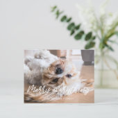 Carte Postale Joyeux tout Typographie moderne photo de vacances (Debout devant)