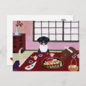 Carte Postale Joyeux travail du parti Sushi (Devant / Derrière)