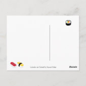 Carte Postale Joyeux travail du parti Sushi (Dos)