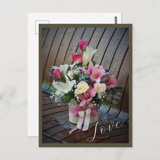 Carte Postale Joyeux Valentin`s Day Modern Script photo (Devant / Derrière)