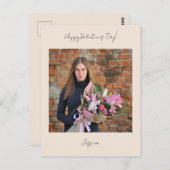 Carte Postale Joyeux Valentin`s Day Modern Script photo (Devant / Derrière)