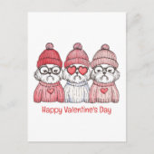 Carte Postale Joyeux Valentines Day Chih Tzu Chiens (Devant)