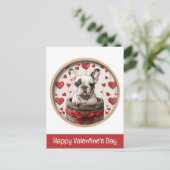 Carte Postale Joyeux Valentines Day French Bulldog (Debout devant)