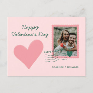 Carte Postale Joyeux Valentines Day Photo Love Mail