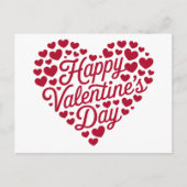 Carte Postale Joyeux Valentines Day Valentine Love Heart (Devant)