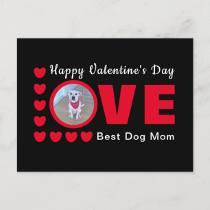 Carte Postale Joyeux Valentines Jour Chien Maman Amour Coeurs Ro