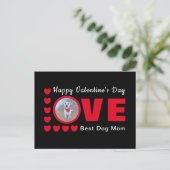 Carte Postale Joyeux Valentines Jour Chien Maman Amour Coeurs Ro (Debout devant)