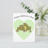 Carte Postale Joyeux Valentines Jour Funny Grenouilles Hoppy en (Debout devant)