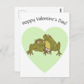 Carte Postale Joyeux Valentines Jour Funny Grenouilles Hoppy en (Devant / Derrière)