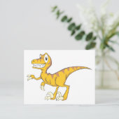 Carte Postale Joyeux Velociraptor Dinosaur (Debout devant)