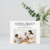 Carte Postale Joyeux vingt-deux typographie vacances photo (Debout devant)