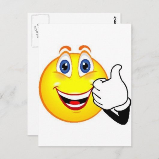 Carte Postale Joyeux visage (Devant / Derrière)