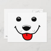 Carte Postale Joyeux visage de chiot (Devant / Derrière)